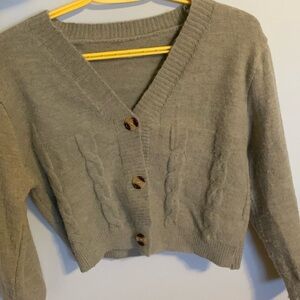 Khaki green cardigan
